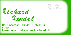 richard handel business card